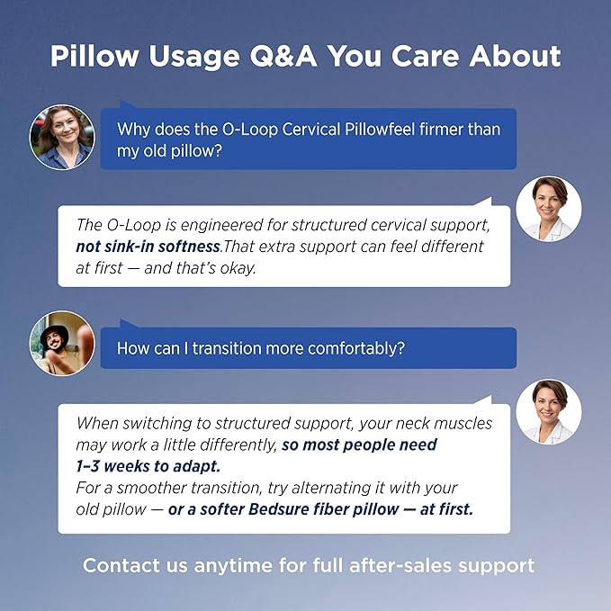 Bedsure Cervical Neck Pillow - Ergonomic Memory Foam Pillows for Side & Back Sleepers, Orthopedic Shape Gently Supports Head & Neck, Shoulder Pain Relief for Deeper Sleep Cloud Pillow