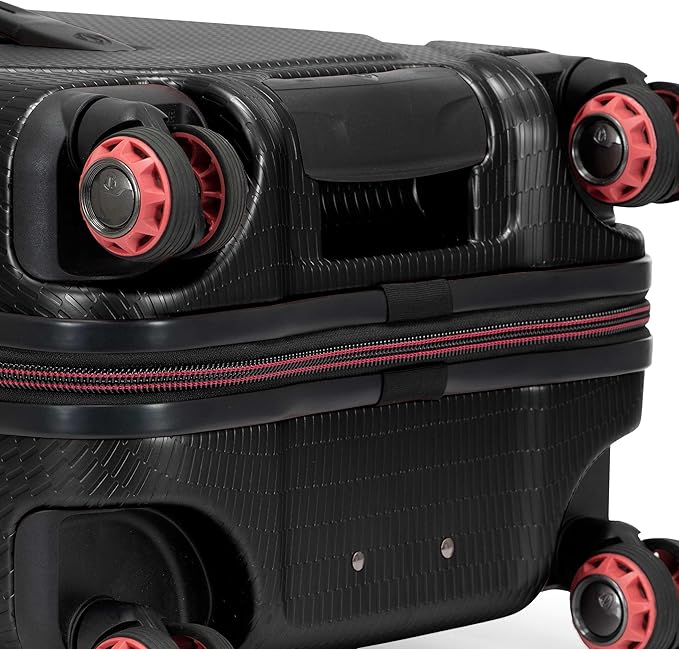 Traveler's Choice Maxporter II Polycarbonate Hardside Trunk with Spinner Wheels, Black, 22-Inch Carry-on Luggage
