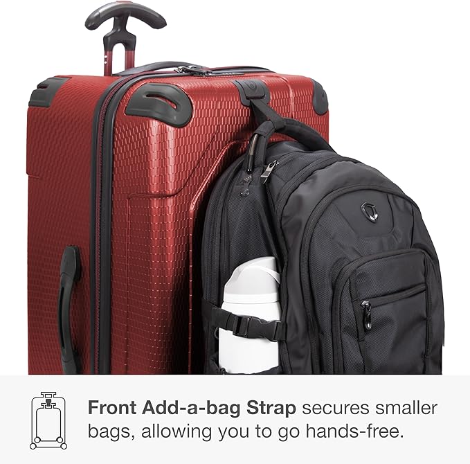 Traveler's Choice Maxporter II Polycarbonate Hardside Trunk with Spinner Wheels, Red, 31-Inch Large Trunk
