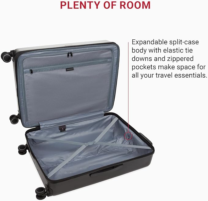 SwissGear 8020 Eclipse Collection Hardside Expandable Luggage – Black