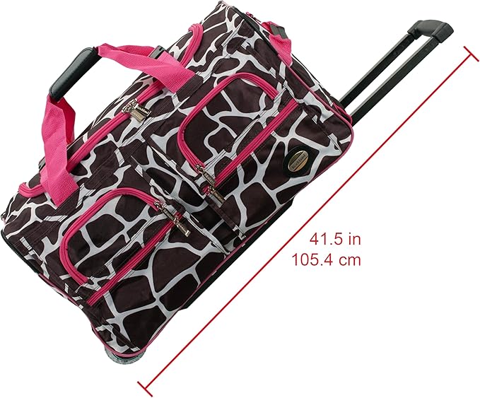 Rockland Rolling Duffel Bag, Black, 22"