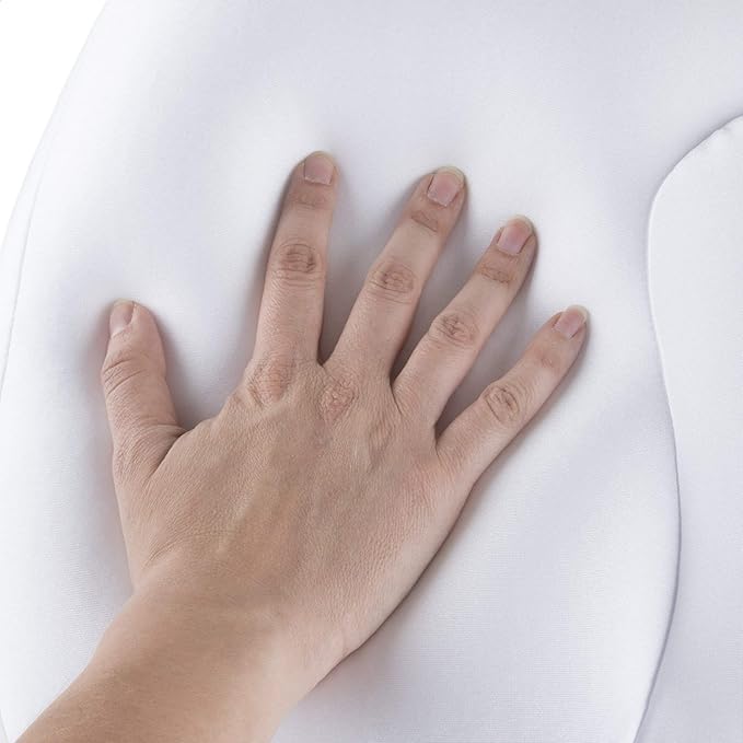 Remedy Microbead Pillow - Moldable and Temperature Regulating Cushion Ergonomic Pillow - Supports Head, Neck and Shoulders for Restful Sleep and Travel - (White)