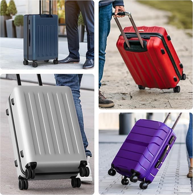 AWINNER Luggage Wheel Covers 8 Pack Upgraded,Silicone Luggage Wheel Protector Covers for most 8 Spinner Wheel Suitcases or Office Chair Caster,Durable,Mute and Shock Absorption (Black)