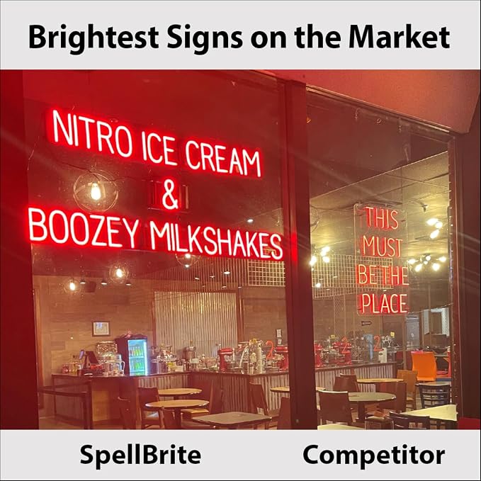 LED Neon BED & BREAKFAST Sign for Business - Red, 35" x 15" | Ultra-Bright Click-Together Signage for Hotels & Motels, with Visibility from 500 ft - 8 Animations, 6 Brightness Options