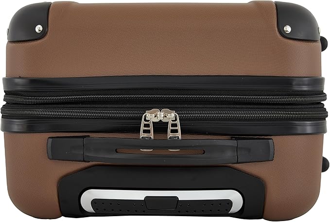 Travelers Club Chicago Hardside Expandable Spinner Luggage, Rum Caramel, 22" Carry-On