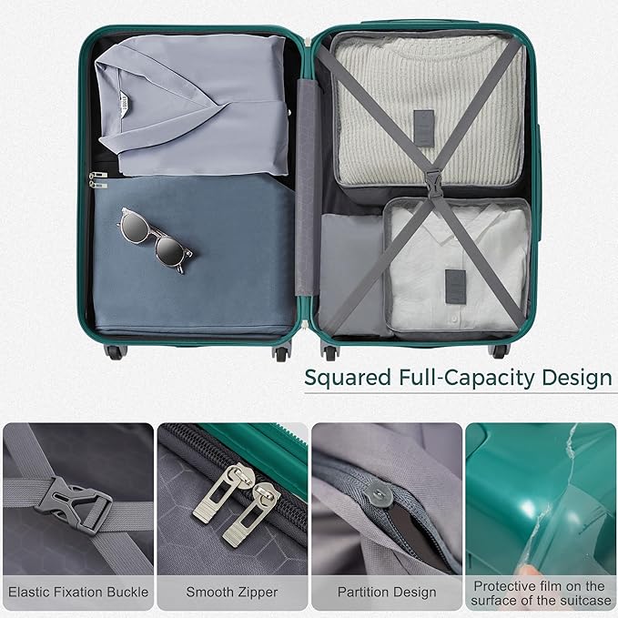 3 Piece ABS Hardshell Luggage Set – Lightweight, Tough & Scratch-Resistant