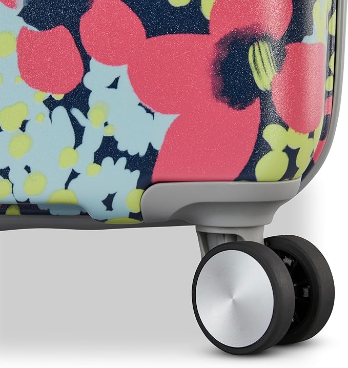 American Tourister Moonlight II Hardside Expandable Luggage with Spinner Wheels, Poppy Pattern, Large Checked Suitcase 28-Inch