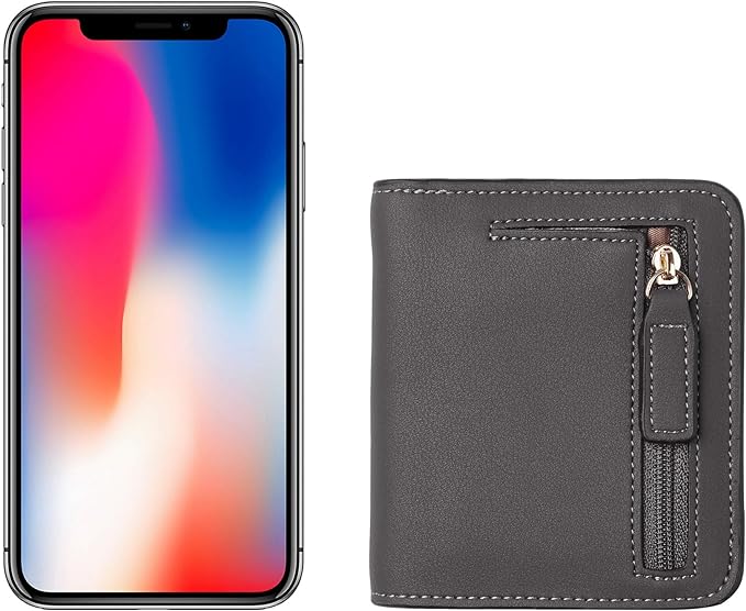 Toughergun Women’s Small Slim Leather Wallet with RFID Protection, Compact Bifold Mini Purse with Clear ID Window