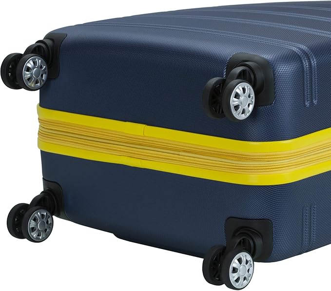 Rockland Melbourne Hardside Expandable Spinner Wheel Luggage, Navy, 3-Piece Set (20/24/28)