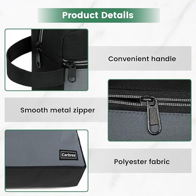 Travel Toiletry Bag - Small Tavel Bag for Toiletries, Cosmetics, Accessories, Gifts - Black