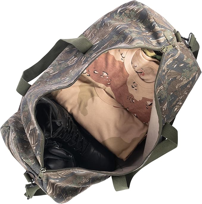Rothco Heavy-Duty Canvas Shoulder Duffle Bag - Rugged Travel Gym Gear Equipment Bag