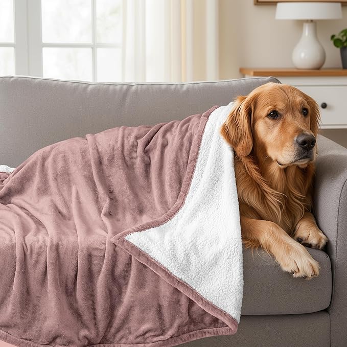 Utopia Bedding Sherpa Blanket California King Size (Rose Pink, 102x96 Inches) - Soft Lightweight Plush Fleece Reversible Blanket for Bed, Sofa, Couch, Camping and Travel