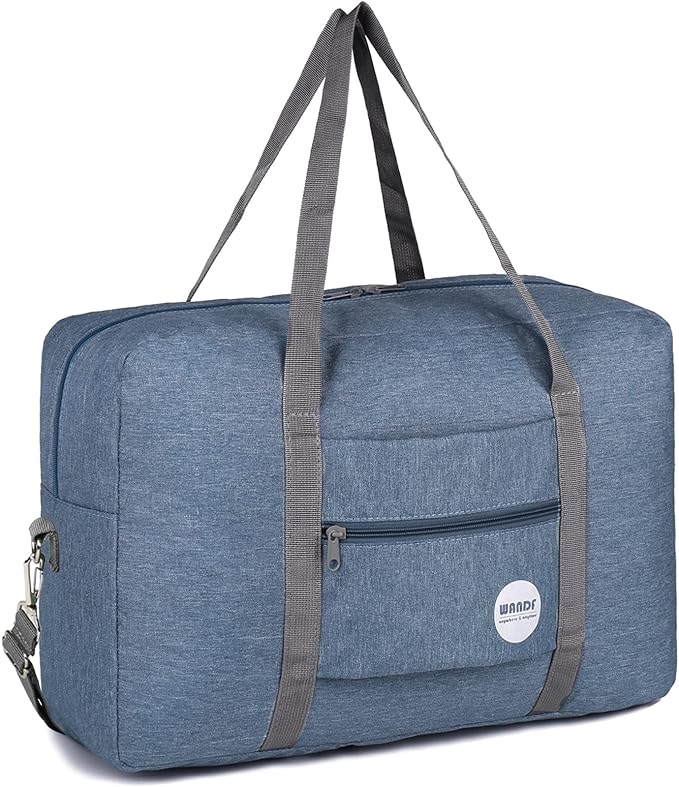 WANDF For Spirit Airlines Personal Item Bag 18x14x8 Travel Duffel Bag Underseat Foldable Carry-on Luggage for Women