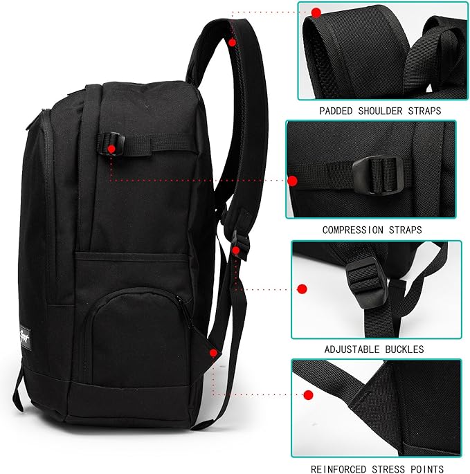 rickyh style School Backpack Travel Bag for Men & Women Lightweight College Back Pack with Laptop Compartmen