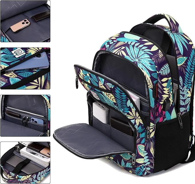 Volher Laptop Backpack,Business Travel Anti Theft Slim Durable Laptops Backpack,Water Resistant College Computer Bag for Women & Men Fits 15.6 Inch Laptop and Notebook