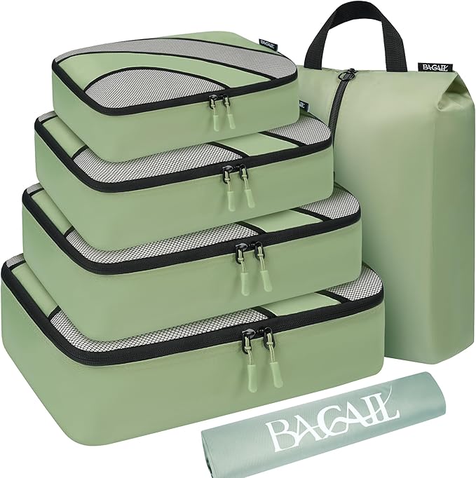 BAGAIL 6 Set Packing Cubes,Travel Luggage Packing Organizers