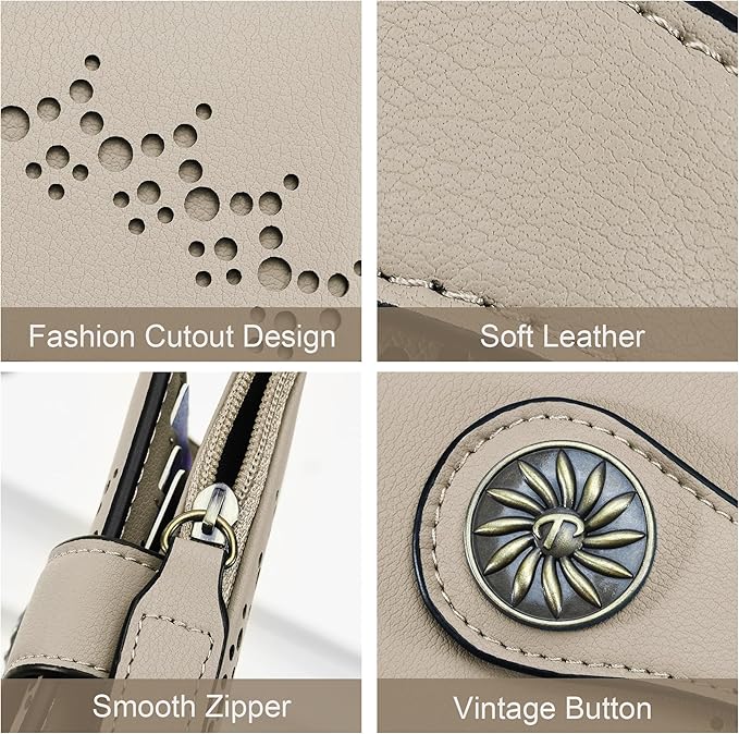 Tipmile Small Wallet for Women Bifold RFID Blocking Card Holder Leather Wallets with Zipper Coin Pocket