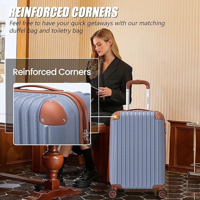Luggage Sets 5 Piece Suitcases with Wheels, Suitcase Set ABS Hard Case Luggage with TSA Lock Spinner Wheels Durable Travel Luggage
