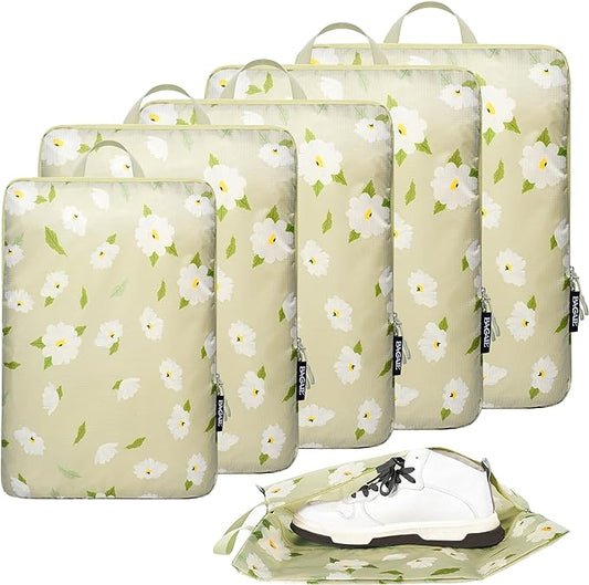 BAGAIL 6 Set Ultralight Compression Packing Cubes Packing Organizer for Travel Accessories Luggage Suitcase Backpack