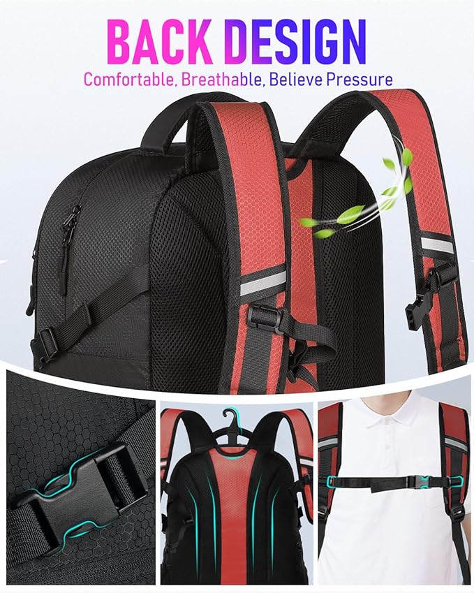 Basketball Bag Backpack with Ball Holder Shoes Compartment, Large Basketball Accessories Sports Bag