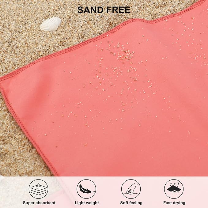Rainleaf Microfiber Towel Perfect Travel & Gym & Camping Towel. Quick Dry - Super Absorbent - Ultra Compact - Lightweight. Suitable for Trip, Beach, Shower, Backpacking, Pool