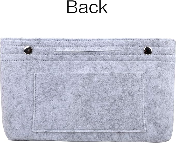 Vercord Felt Purse Tote Organizer Insert Divider Inside Handbag for Women Medium Light Grey