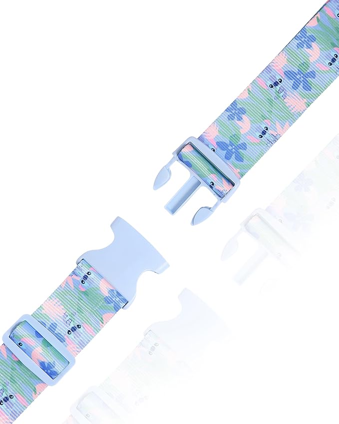 Stitch Luggage Straps 2-Piece Set Officially License, Adjustable Luggage Belts from 30''-72'', Suitcase Bands, Disney Gifts
