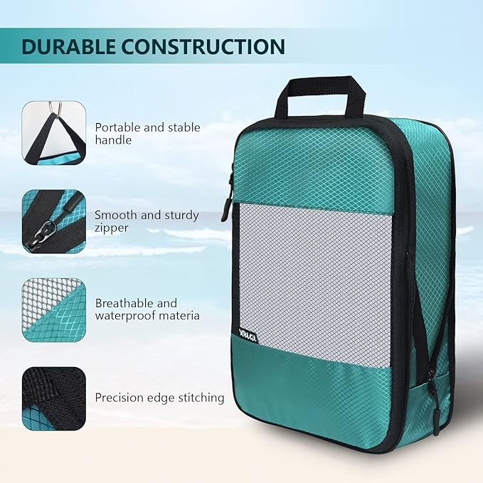 Compression Packing Cubes for Suitcases,5 Set Travel Essentials, Lightweight Luggage Organizer Bags, Travel Cubes for Carry on