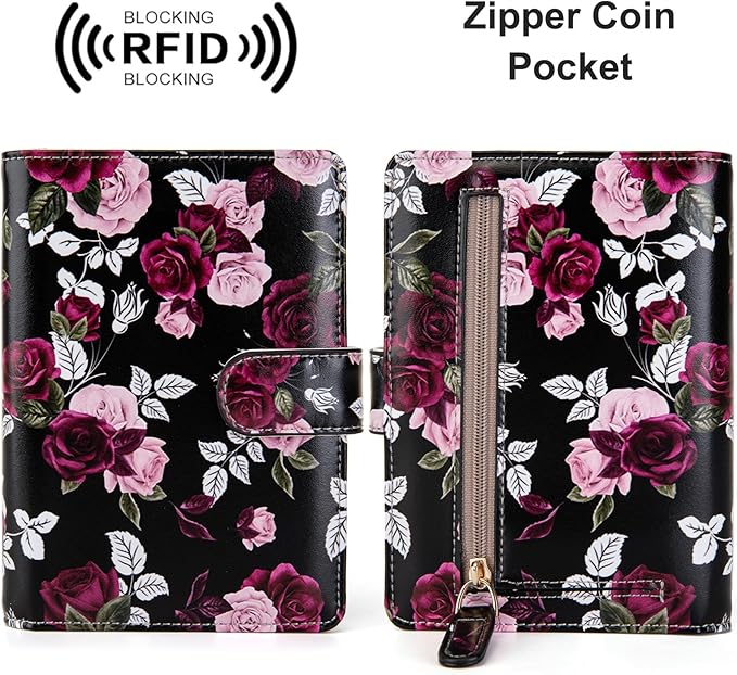 Passport Holder for Travel Essentials, RFID Blocking Passport Wallet Cover with Magnetic Closure, Passport Book Holders for Women and Men (Rose)