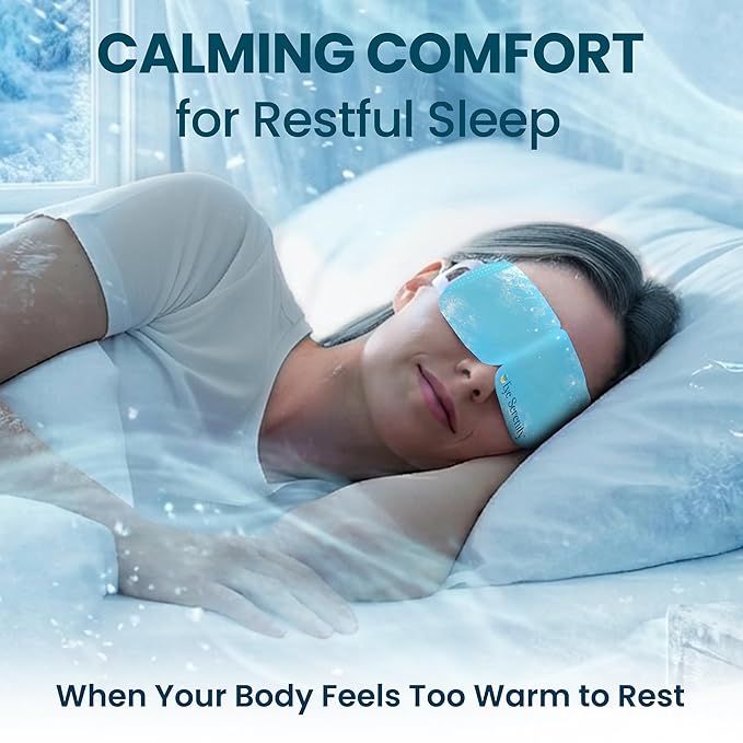 CHILL Self Cooling Eye Mask for Puffy Under-Eyes, Dark Circles, Hyaluronic Acid Long-Lasting Disposable Cold Eye Compress, Easter Basket Stuffers, Spa Relaxation and Self-care Gifts for Women & Men