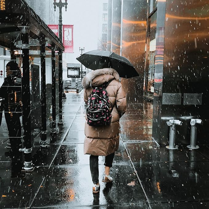 NPCQUN Travel Essentials Umbrella Windproof Compact Collapsible Light, Automatic, Strong and Portable, Wind Resistant Folding Small Umbrella for Rain