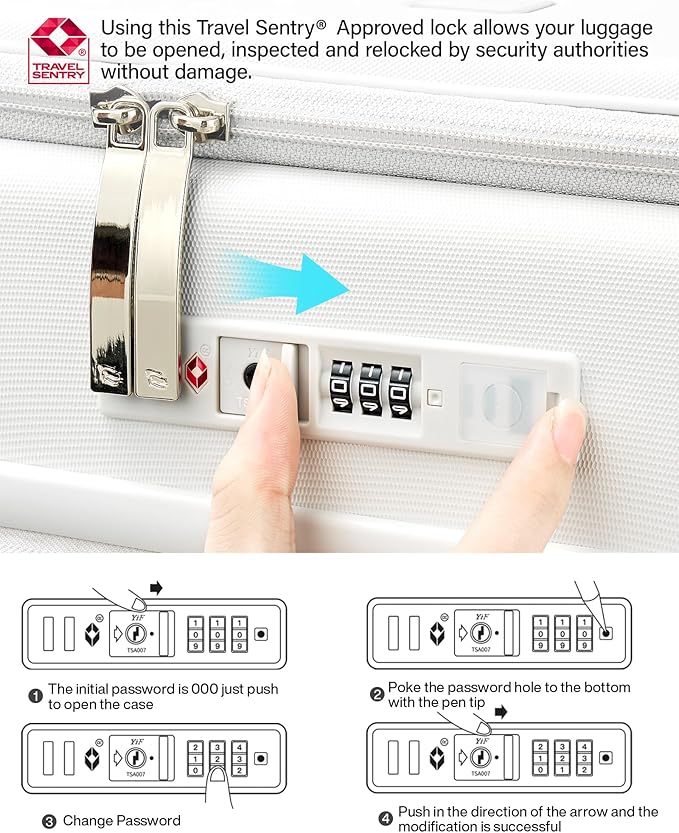 Hanke 28 Inch Expandable Checked Luggage with Cup Holder and Charger Port, Top Opening Hard Shell Large Suitcases with Wheel, Big Travel Rolling Suitcase Trunk Luggage with Lock,Smoke White