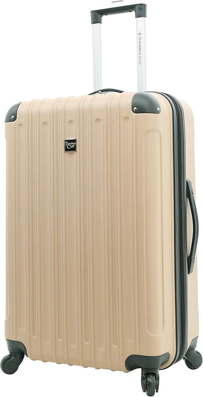 Travelers Club Midtown Hardside 4-Piece Luggage Travel Set, Tan