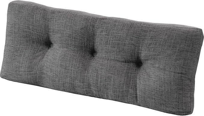 downluxe Indoor Bench Cushion for Indoor Furniture, Non-Slip Tufted Overstuffed Textured Foam Bench Seat Cushion, 36" X 14" X 4", Dark Grey, 1 Pack