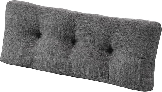 downluxe Indoor Bench Cushion for Indoor Furniture, Non-Slip Tufted Overstuffed Textured Foam Bench Seat Cushion, 36" X 14" X 4", Dark Grey, 1 Pack