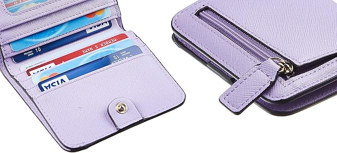 Toughergun Women’s Small Slim Leather Wallet with RFID Protection, Compact Bifold Mini Purse with Clear ID Window