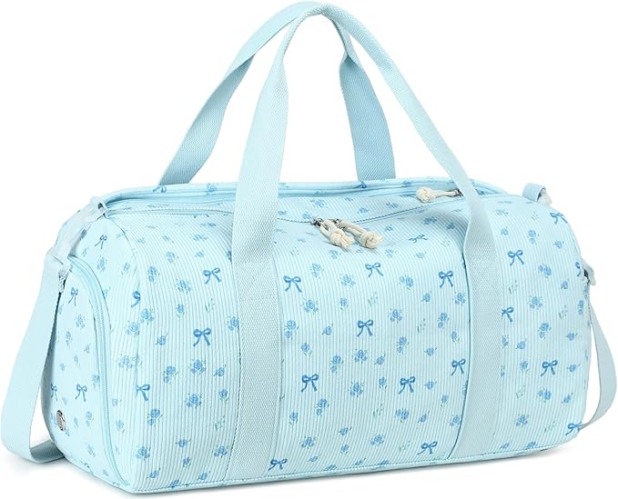 BTOOP Duffle Bag for Gym Sports Women Girls Workout Travel Bag Weekender with Shoe Compartment and Wet Pocket