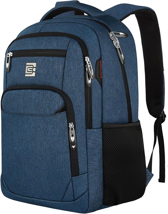Volher Laptop Backpack,Business Travel Anti Theft Slim Durable Laptops Backpack,Water Resistant College Computer Bag for Women & Men Fits 15.6 Inch Laptop and Notebook - Blue