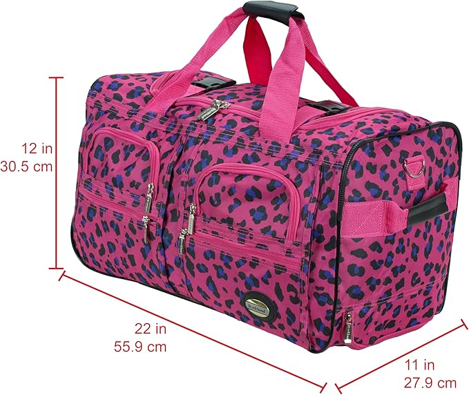 Rockland Rolling Duffel Bag, Black, 22"