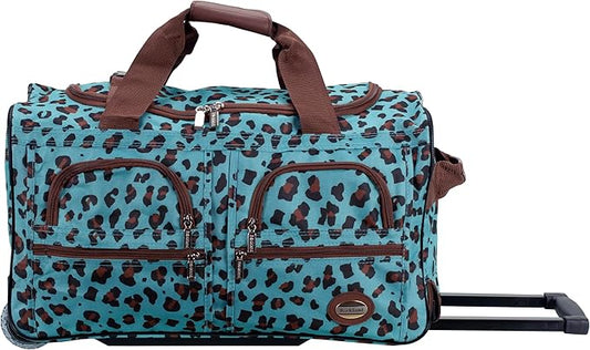Rockland Rolling Duffel Bag, Black, 22"