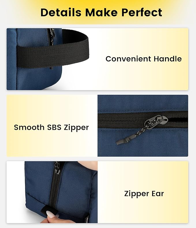 Vorspack Travel Toiletry Bag for Men - Hanging Toiletries Bag Water Resistant Travel Bag for Toiletries Accessories