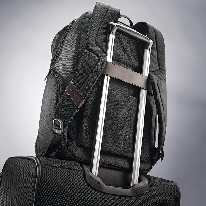 Samsonite Kombi Business Backpack – Ballistic Nylon, 15.6” Laptop Compartment, Tablet Pocket, SmartSleeve™, Multi-Pocket Organizer, Padded Straps & Back, Top Handle, Fleece-Lined Accessory Pocket