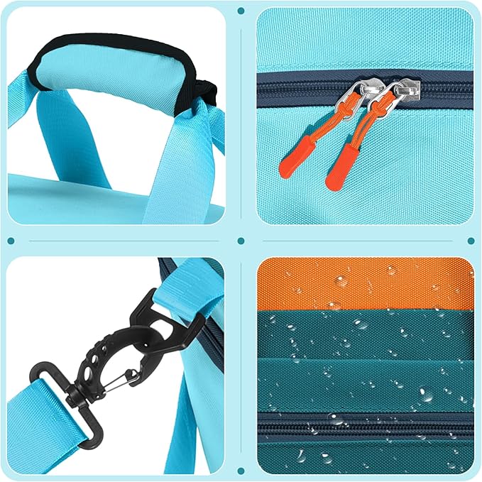 WOOMADA Kids Duffle Bag for Boys or Girls,Weekender Overnight Bag with Shoe Compartment & Wet Pocket Perfect For School, Sports, Overnight Trips(Teal Blue)