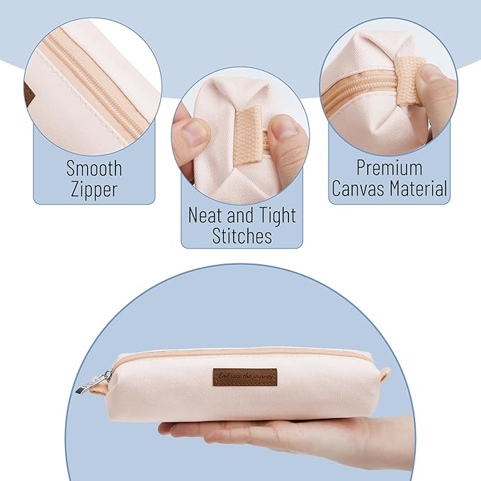 Mr. Pen- Cute Pencil Case Pouch, Beige Color, Multipurpose Canvas Bible Pencil Pouch