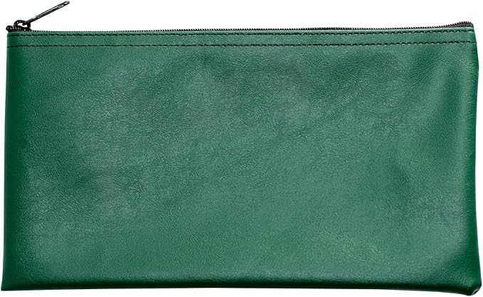 Multi-Purpose Zipper Bag, Reusable, Travel Pouch, Lightweight, Makeup Organizer, 11 x 6 Inch (Forest Green)