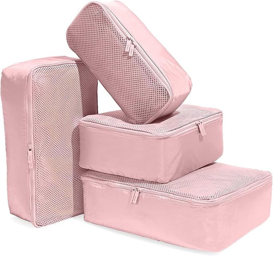 Away Insider Packing Cubes Set of 4 – Lightweight Travel Organizers for Luggage, Suitcases & Carry-On Bags, Blush Pink