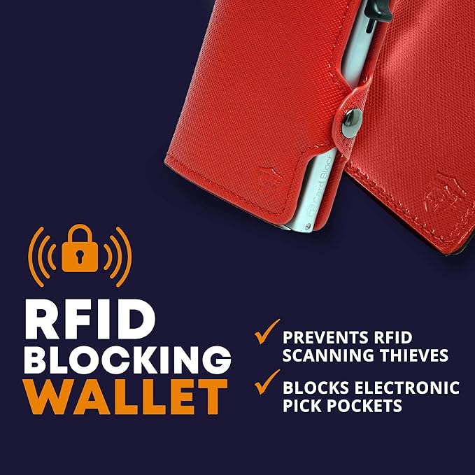 Conceal Plus Pop Up Wallet for Women – Slim Wallet for Small Purse & Crossbody Bag with Quick Card Access and RFID Blocking – Compact Card Holder (4-6 Card Capacity)