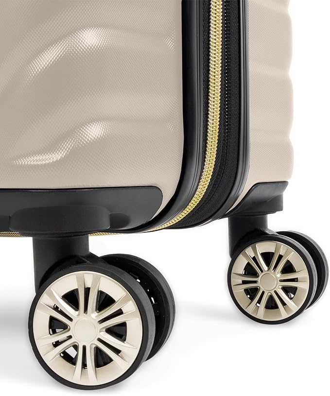 Kenneth Cole REACTION Madison Square Lightweight Hardside Chevron Expandable Spinner Luggage, Taupe, 28-Inch Checked