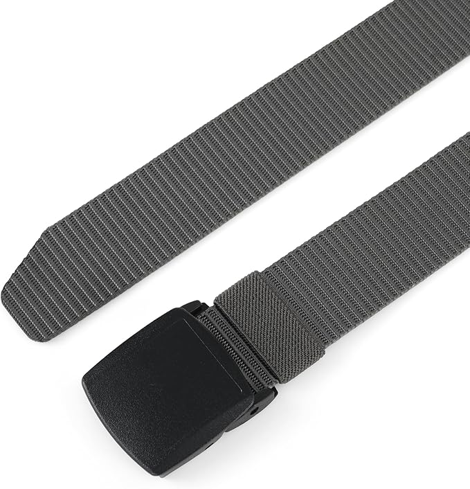 Mile High Life Nylon Web Belt Outdoor Military Belt With TSA Safe Plastic Buckle Belt