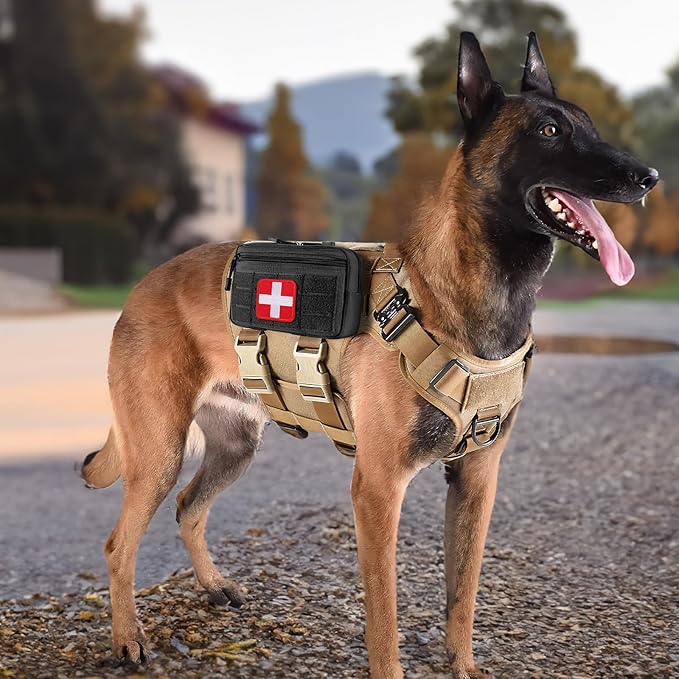 FRTKK Tactical Molle Admin Pouch Utility Laser Cut EDC Tool Pouch Bag Horizontal Modular Pouches Include US Flag Patch and Keychain